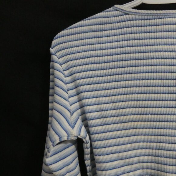 GAP - Factory Store | XL - extra large | Blue and White Striped Long Sleeve Top - Picture 10 of 16